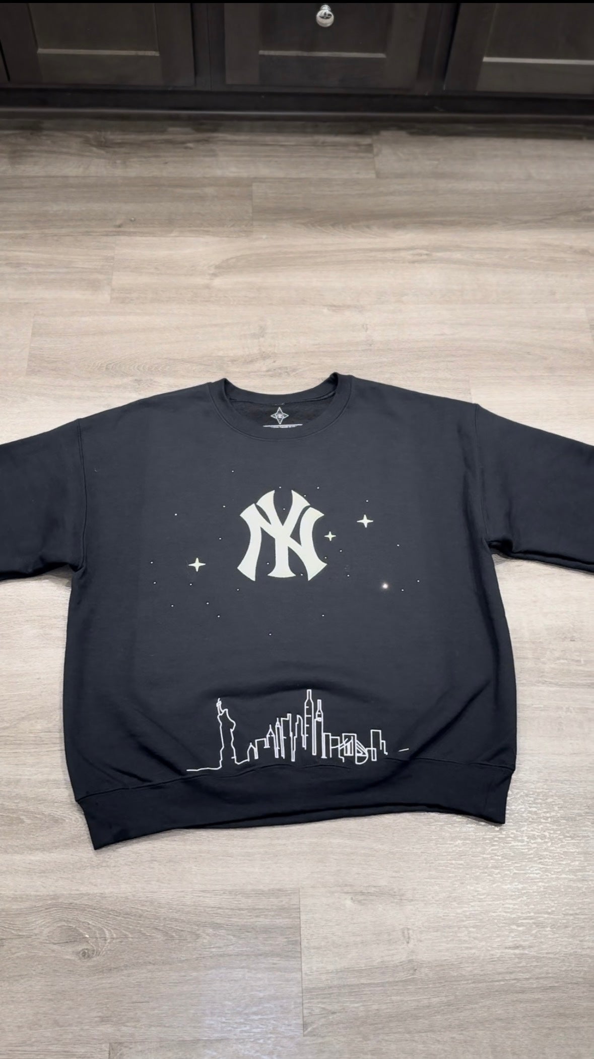 Yankees Embroidered Rhinestone Crewneck